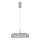 LED ljuskrona med textilsladd LED/10W/230V 3000K skinande krom diameter 35 cm