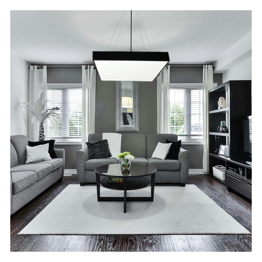 LED ljuskrona med textilsladd LED/110W/230V 4000K 80x80 cm