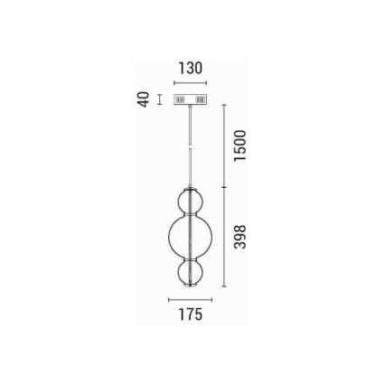 LED ljuskrona med textilsladd LED/12,6W/230V 3000K