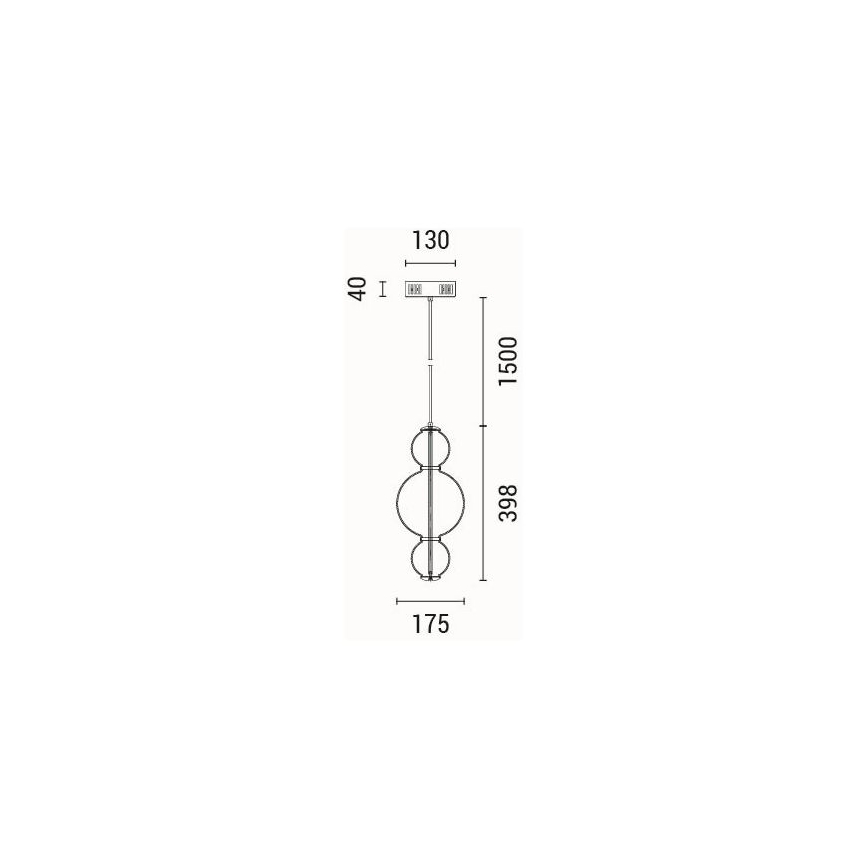 LED ljuskrona med textilsladd LED/12,6W/230V 3000K