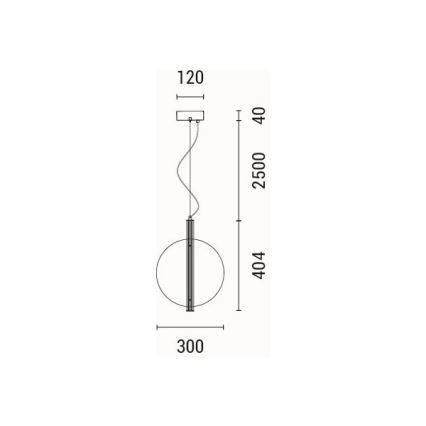 LED ljuskrona med textilsladd LED/12,6W/230V 3000K