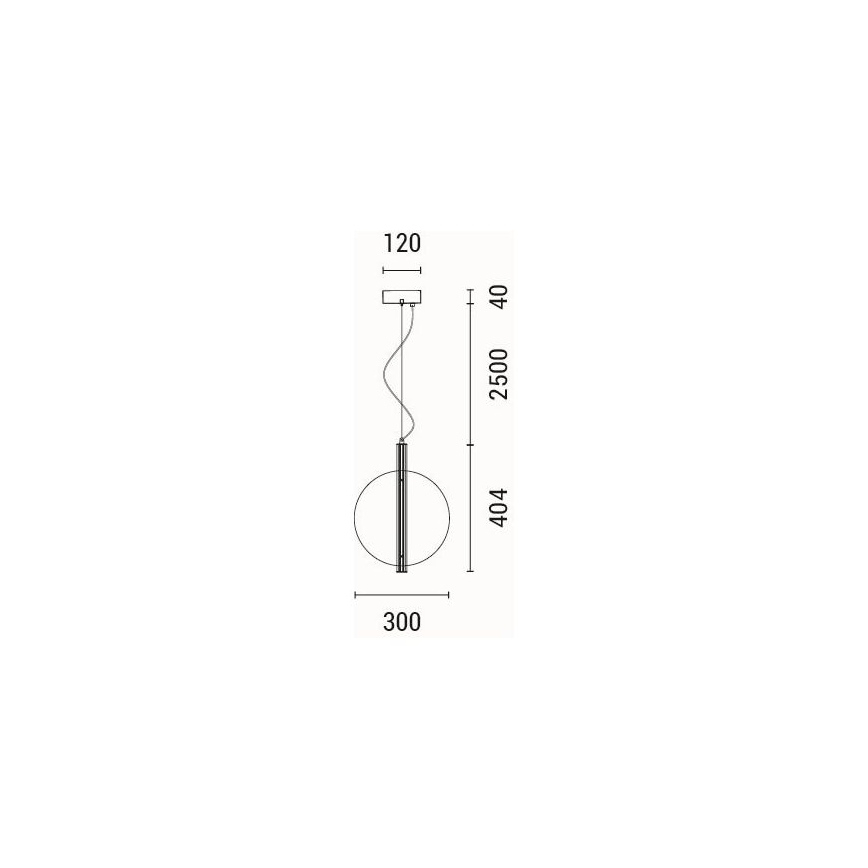 LED ljuskrona med textilsladd LED/12,6W/230V 3000K