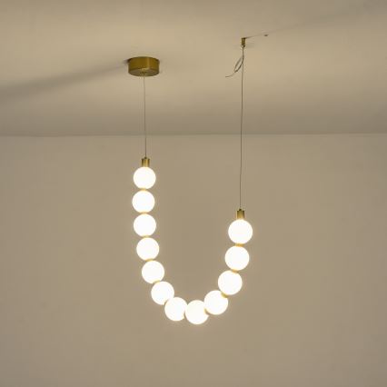 LED ljuskrona med textilsladd LED/12W/230V 3000K