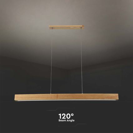 LED ljuskrona med textilsladd LED/12W/230V 4000K brun