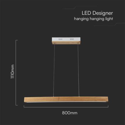 LED ljuskrona med textilsladd LED/12W/230V 4000K brun