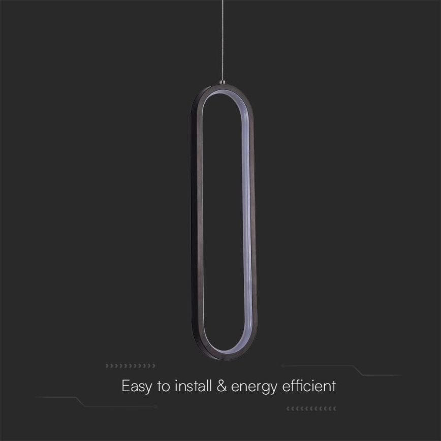 LED ljuskrona med textilsladd LED/13W/230V 3000K svart