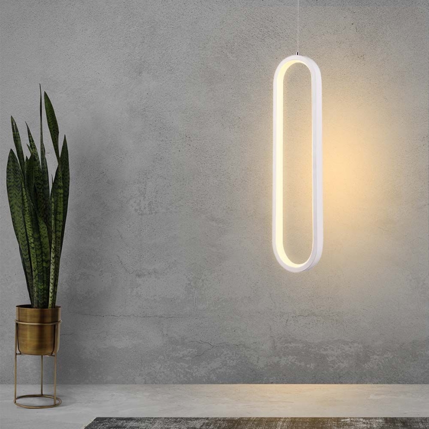 LED ljuskrona med textilsladd LED/13W/230V 4000K vit
