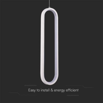 LED ljuskrona med textilsladd LED/13W/230V 4000K vit