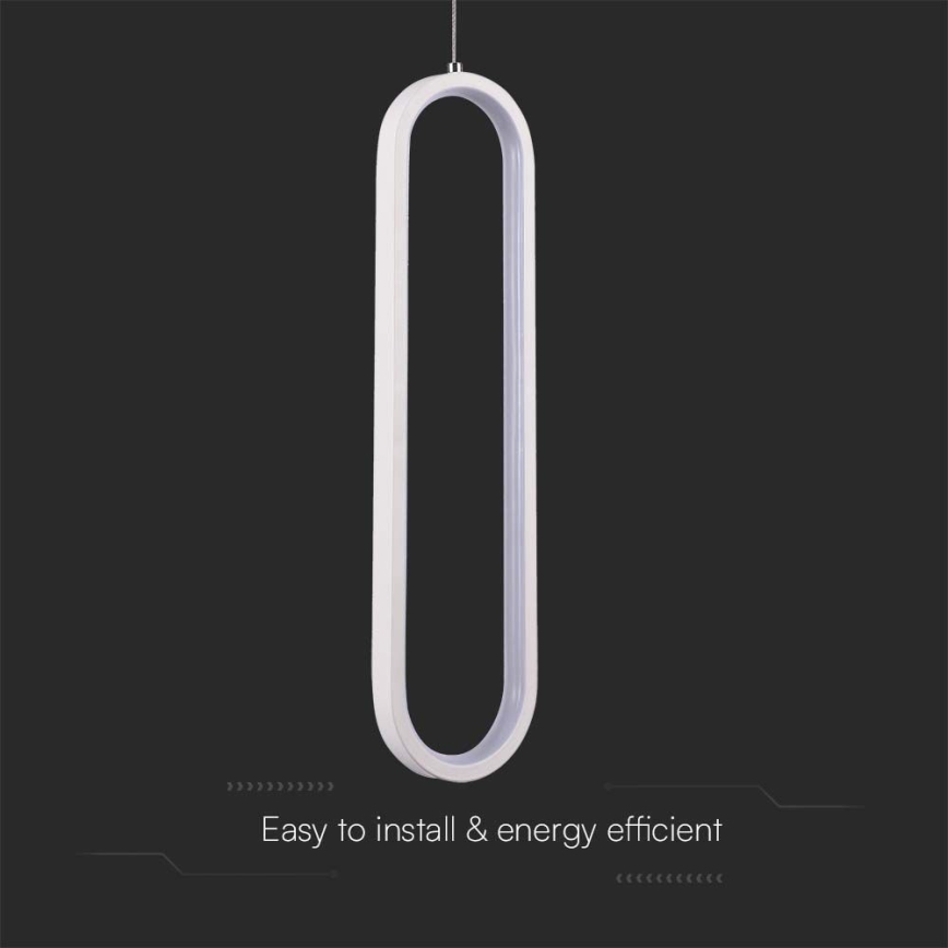 LED ljuskrona med textilsladd LED/13W/230V 4000K vit