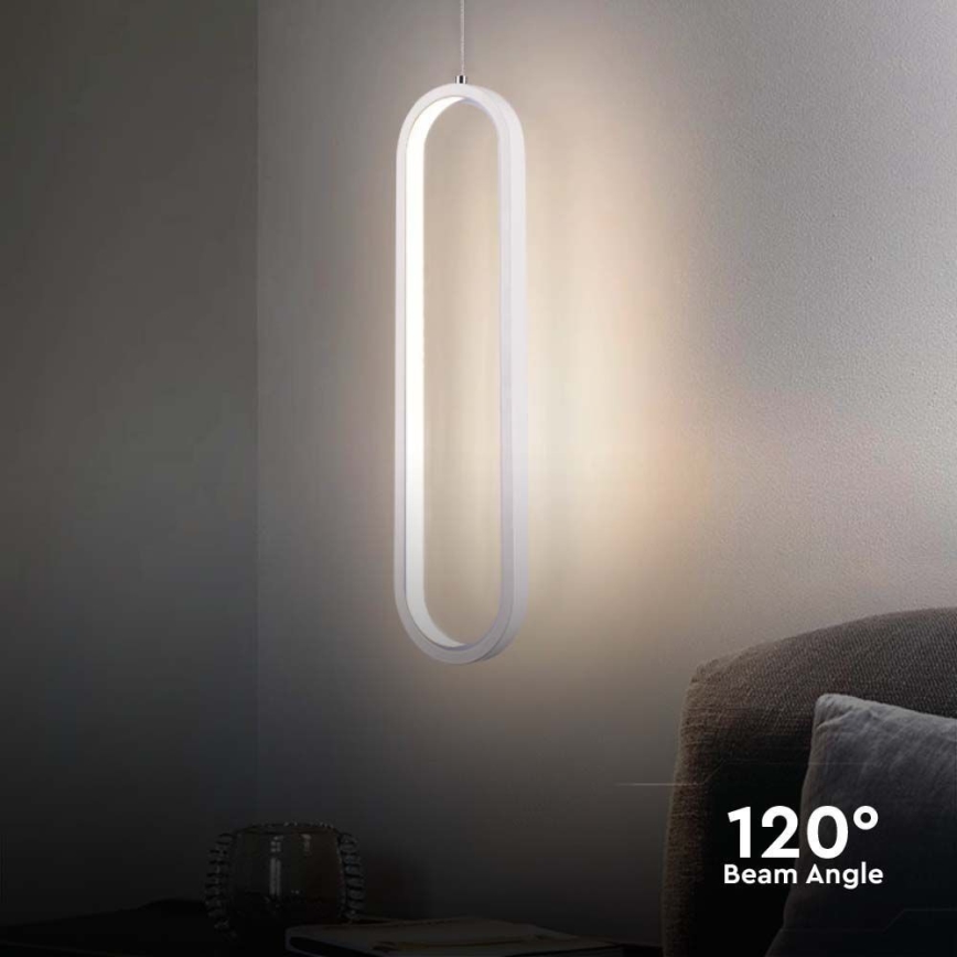 LED ljuskrona med textilsladd LED/13W/230V 4000K vit