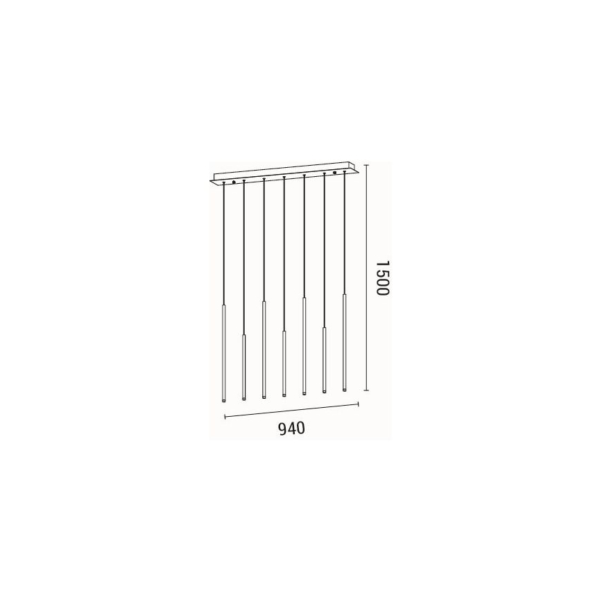 LED ljuskrona med textilsladd LED/16W/230V 3000K