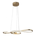 LED ljuskrona med textilsladd LED/18W/230V 3000K guld