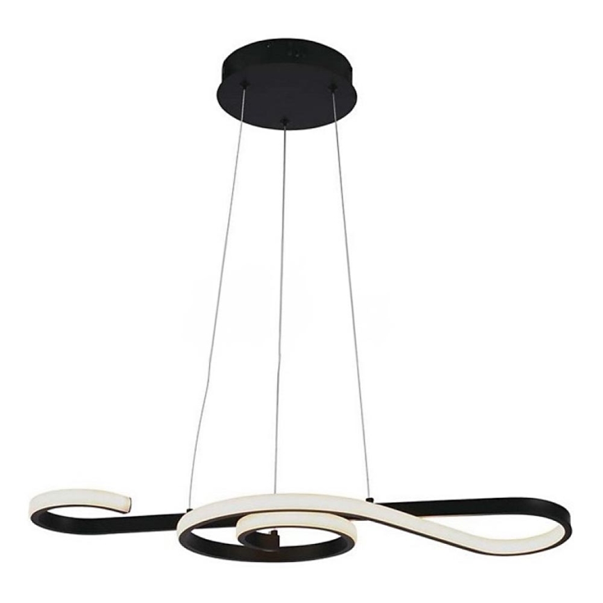 LED ljuskrona med textilsladd LED/18W/230V 3000K svart