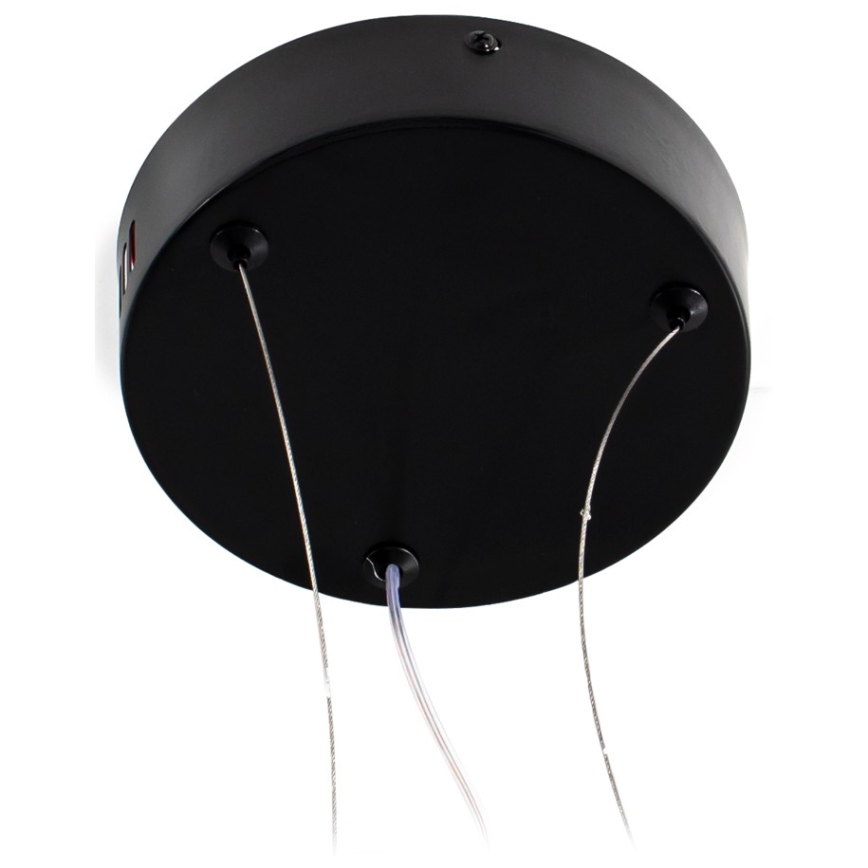 LED ljuskrona med textilsladd LED/18W/230V 3000K svart