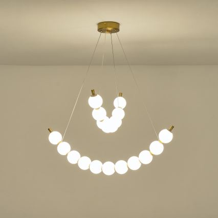 LED ljuskrona med textilsladd LED/19W/230V 3000K