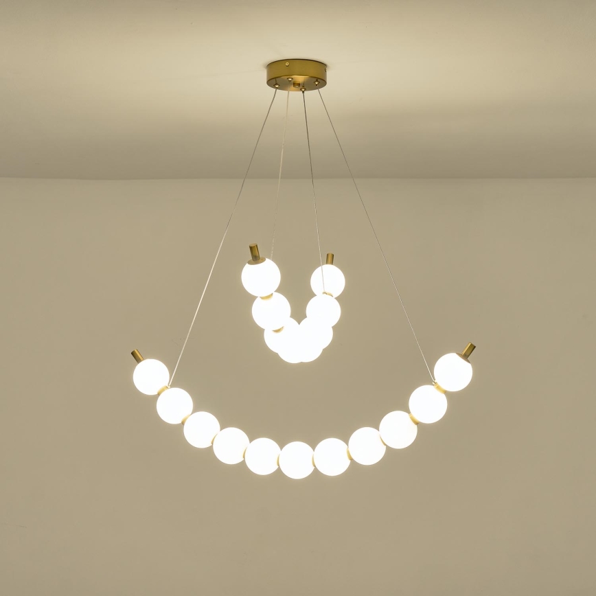 LED ljuskrona med textilsladd LED/19W/230V 3000K