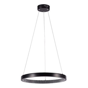 LED ljuskrona med textilsladd LED/19W/230V 4000K svart