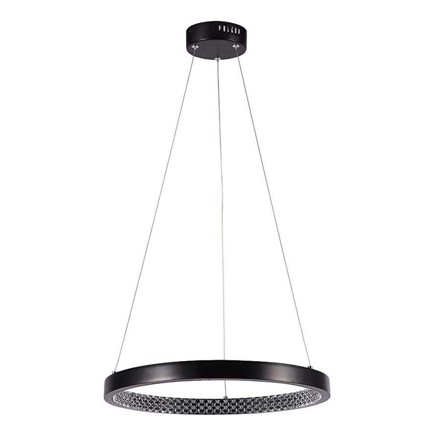 LED ljuskrona med textilsladd LED/19W/230V 4000K svart