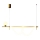 LED ljuskrona med textilsladd LED/20W/230V + 1xG9/10W/230V 3000K guld