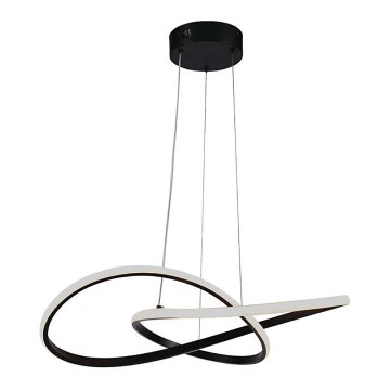 LED ljuskrona med textilsladd LED/20W/230V 3000K svart
