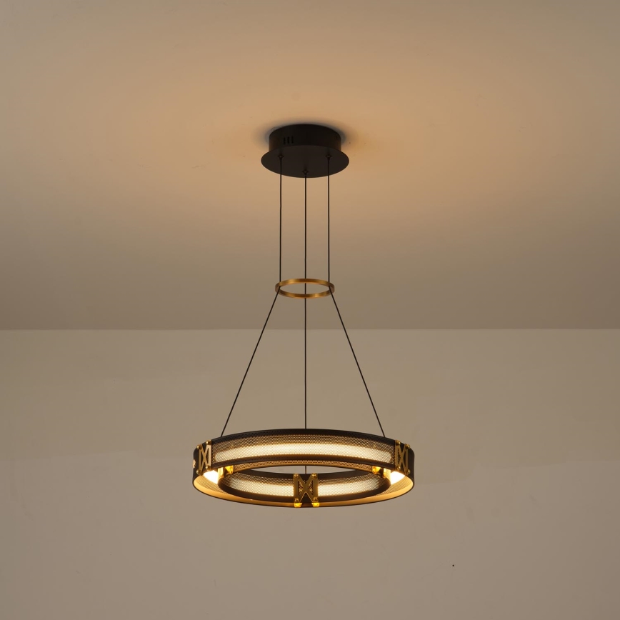 LED ljuskrona med textilsladd LED/21W/230V 3000K 42x120 cm