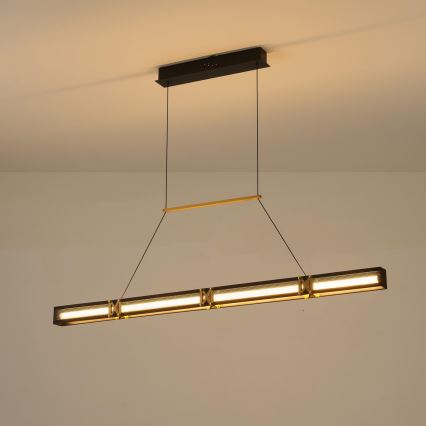 LED ljuskrona med textilsladd LED/21W/230V 3000K 45x120 cm