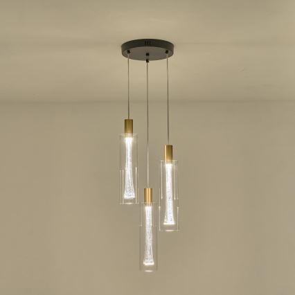 LED ljuskrona med textilsladd LED/21W/230V 3000K