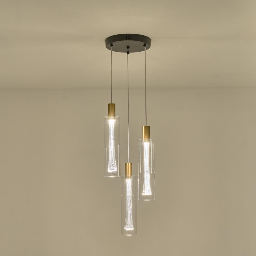 LED ljuskrona med textilsladd LED/21W/230V 3000K