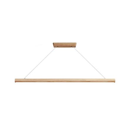 LED ljuskrona med textilsladd LED/22W/230V 4000K 120 cm ask/massivt trä