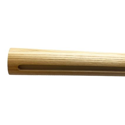LED ljuskrona med textilsladd LED/22W/230V 4000K 120 cm ask/massivt trä