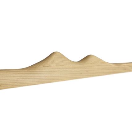 LED ljuskrona med textilsladd LED/22W/230V 4000K 120 cm ask/massivt trä