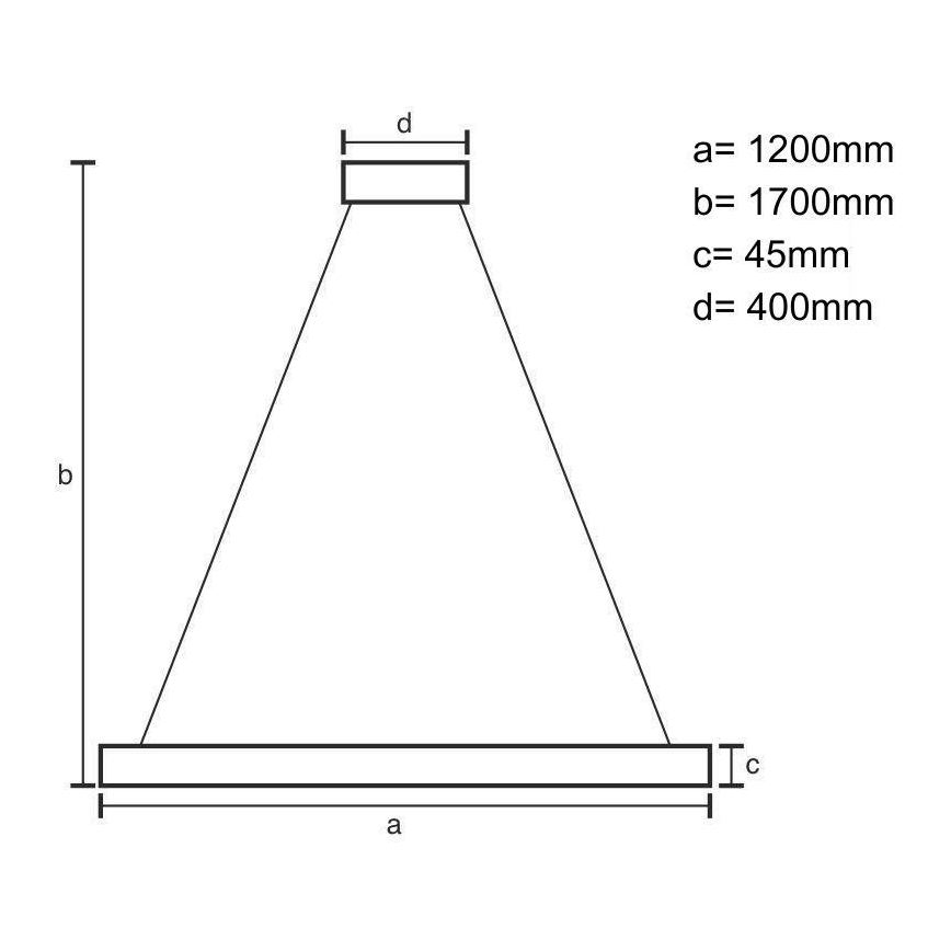 LED ljuskrona med textilsladd LED/22W/230V 4000K 120 cm bok/massivt trä