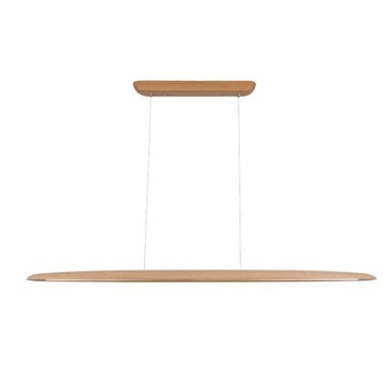 LED ljuskrona med textilsladd LED/22W/230V 4000K 130 cm bok/massivt trä