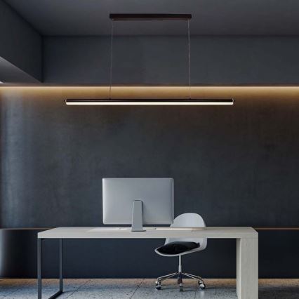 LED ljuskrona med textilsladd LED/23W/230V 4000K 120 cm svart