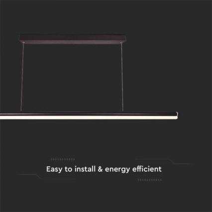 LED ljuskrona med textilsladd LED/23W/230V 4000K 120 cm svart