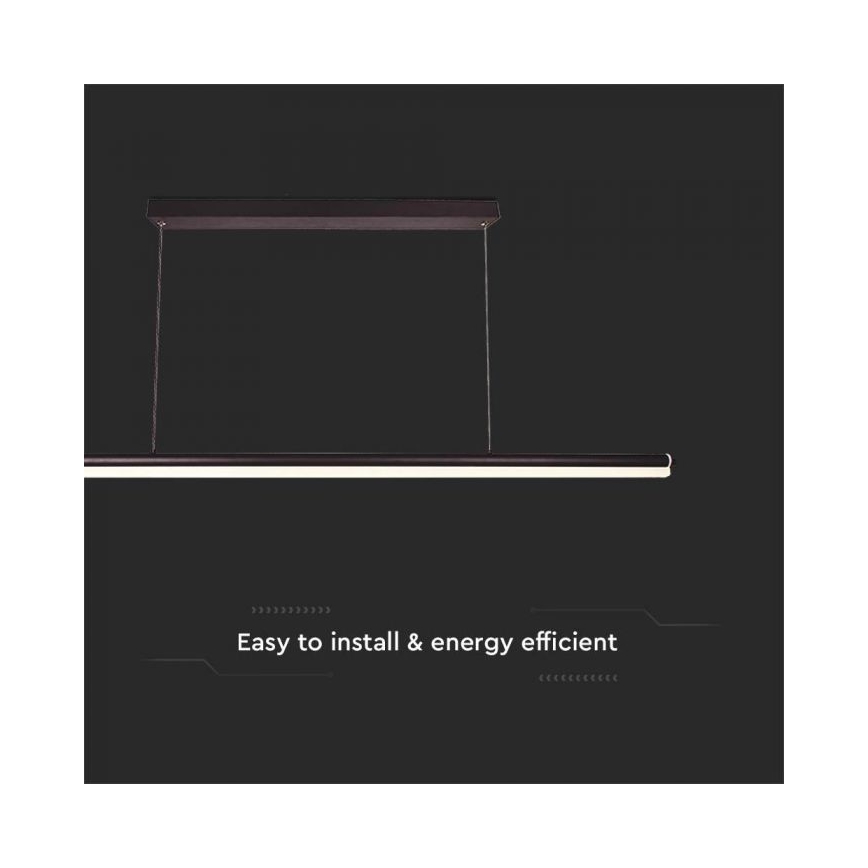 LED ljuskrona med textilsladd LED/23W/230V 4000K 120 cm svart