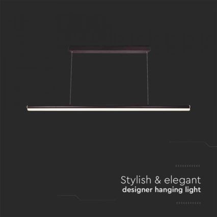 LED ljuskrona med textilsladd LED/23W/230V 4000K 120 cm svart