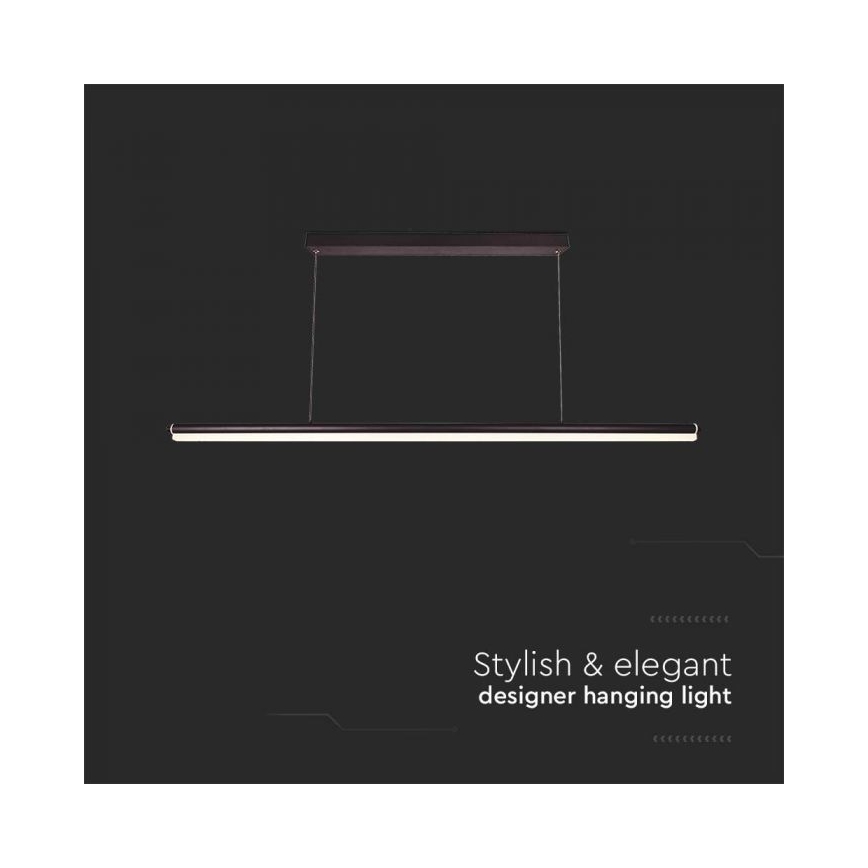 LED ljuskrona med textilsladd LED/23W/230V 4000K 120 cm svart