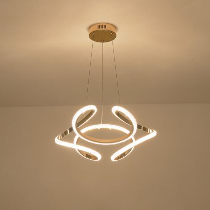 LED ljuskrona med textilsladd LED/24W/230V 3000K 50x120 cm