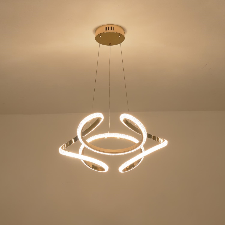 LED ljuskrona med textilsladd LED/24W/230V 3000K 50x120 cm