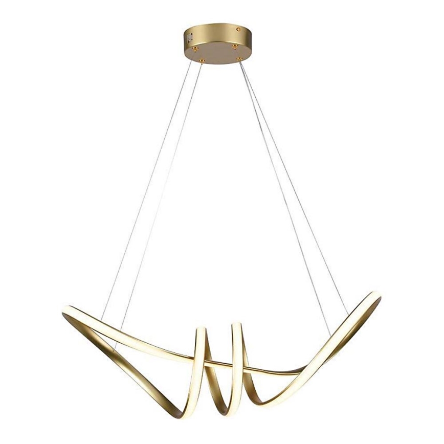 LED ljuskrona med textilsladd LED/24W/230V 3000K guld
