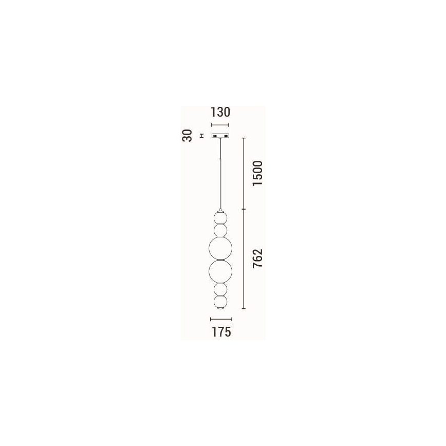LED ljuskrona med textilsladd LED/24W/230V 3000K
