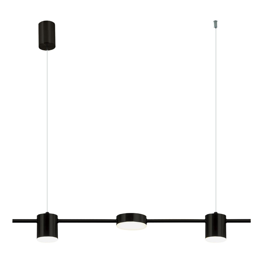 LED ljuskrona med textilsladd LED/24W/230V 3000K svart