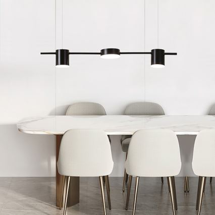 LED ljuskrona med textilsladd LED/24W/230V 3000K svart