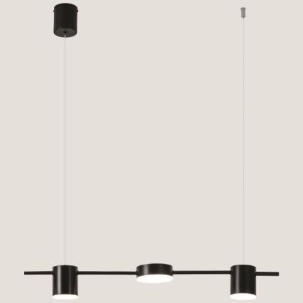 LED ljuskrona med textilsladd LED/24W/230V 3000K svart