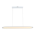 LED ljuskrona med textilsladd LED/24W/230V 3000K vit