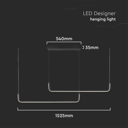 LED ljuskrona med textilsladd LED/24W/230V 4000K svart