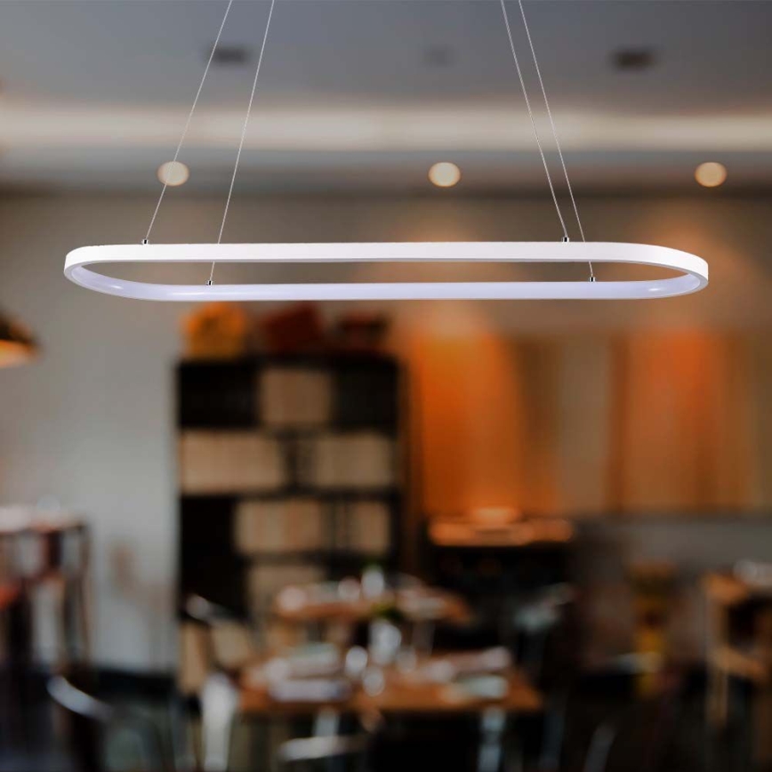 LED ljuskrona med textilsladd LED/24W/230V 4000K vit