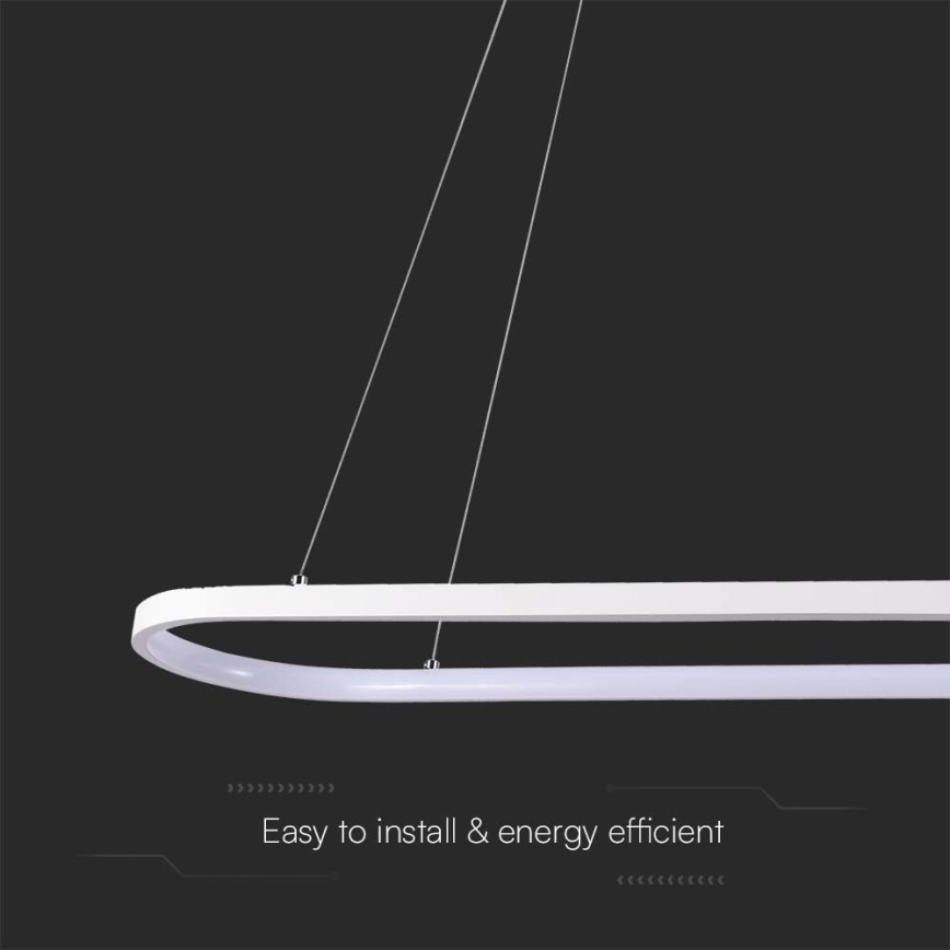 LED ljuskrona med textilsladd LED/24W/230V 4000K vit