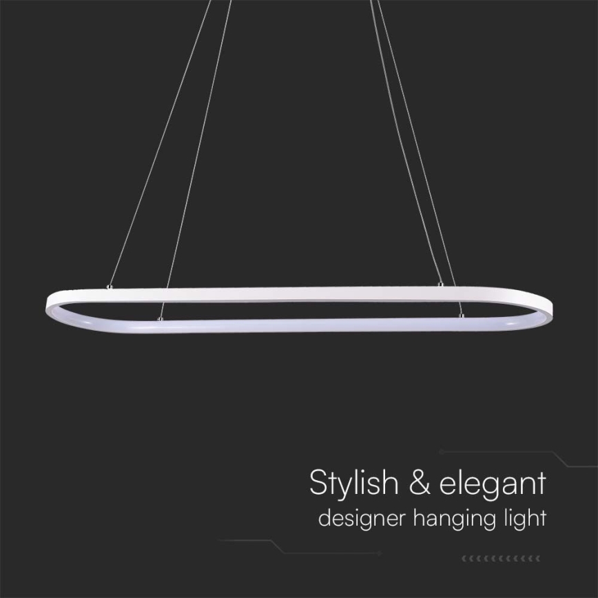 LED ljuskrona med textilsladd LED/24W/230V 4000K vit